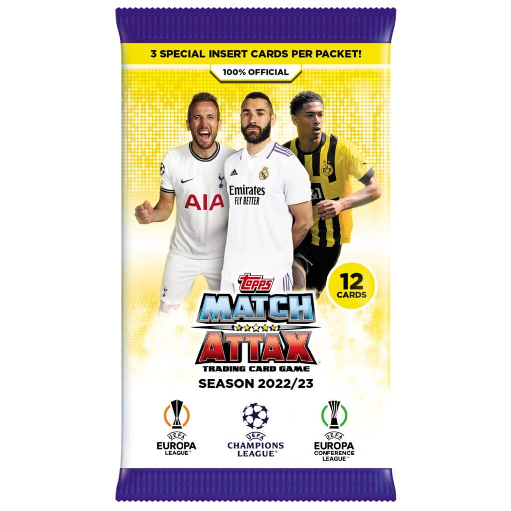 TOPPS, 2022-23 Topps Match Attax UEFA Champions League Cards Packet (12 Cards Each)