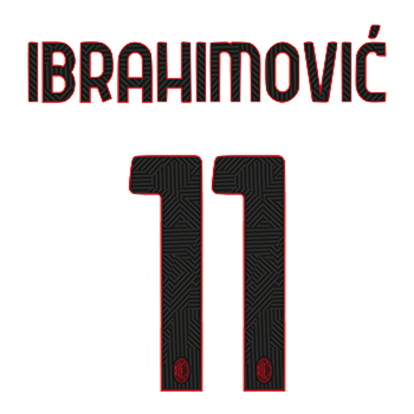 Uni Sport, AC Milan 2021-22 Away Ibrahimovic #11 Jersey Name Set