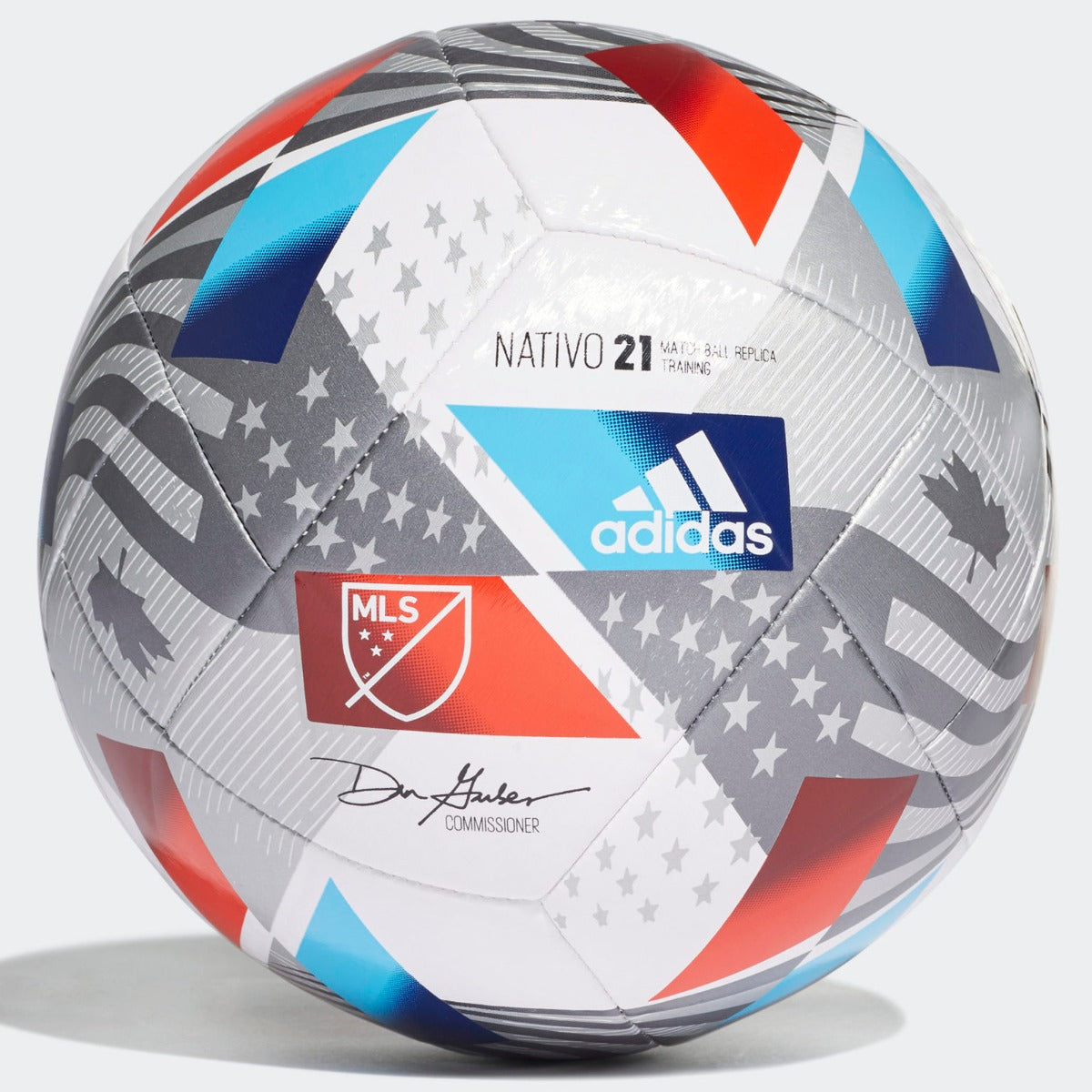 Adidas, Adidas 2021 MLS Training Ball - White-Grey-Blue-Red