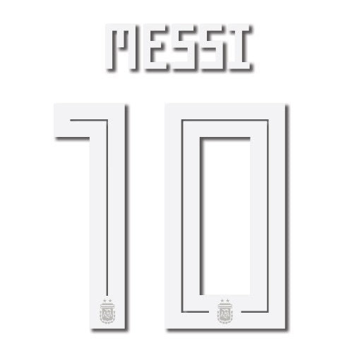 Uni Sport, Argentina 2018 Away Messi #10 Jersey Name Set