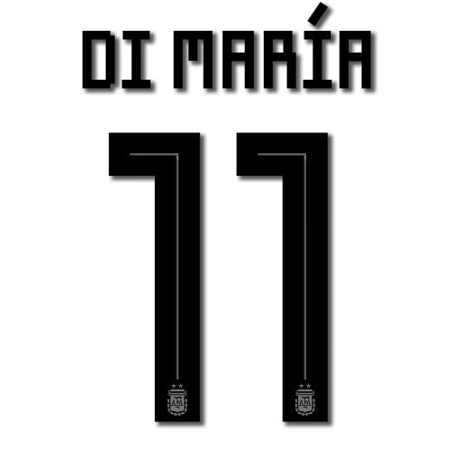 Uni Sport, Argentina 2018 Home Di Maria #11 Jersey Name Set