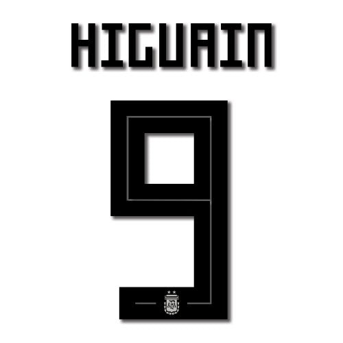 Uni Sport, Argentina 2018 Home Higuain #9 Jersey Name Set