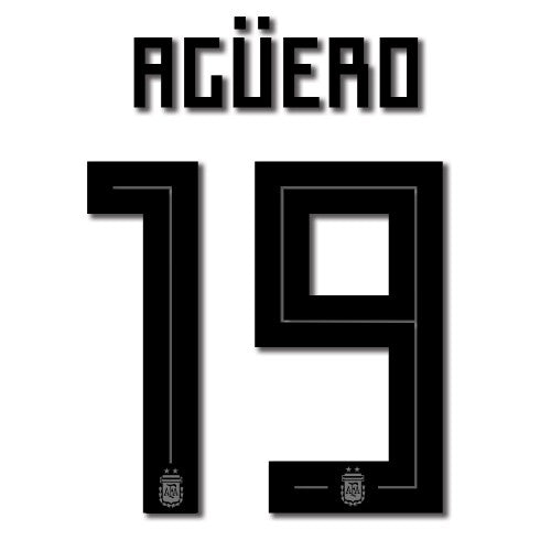 Uni Sport, Argentina 2018 Home Kun Aguero #11 Jersey Name Set