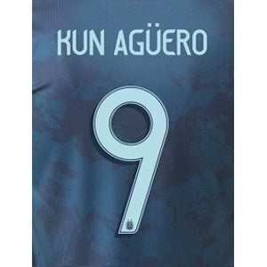 Uni Sport, Argentina 2020/21 Away Kun Aguero #9 Jersey Name Set