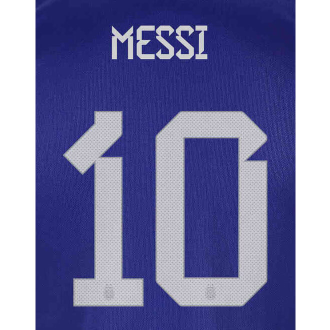 Sporting ID, Argentina 2022-23 Away Messi #10 Jersey Name Set