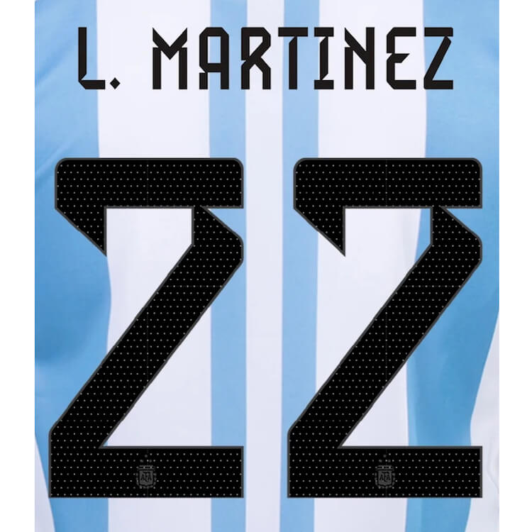 Sporting ID, Argentina 2022-23 Home L. Martinez #22 Jersey Name Set