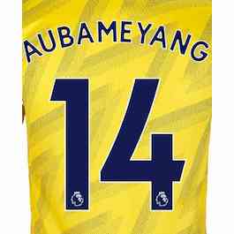 Uni Sport, Arsenal 2019/20 Away Aubameyang #14 Jersey Name Set