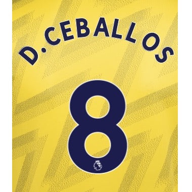 Uni Sport, Arsenal 2019/20 Away D. Ceballos #8 Jersey Name Set