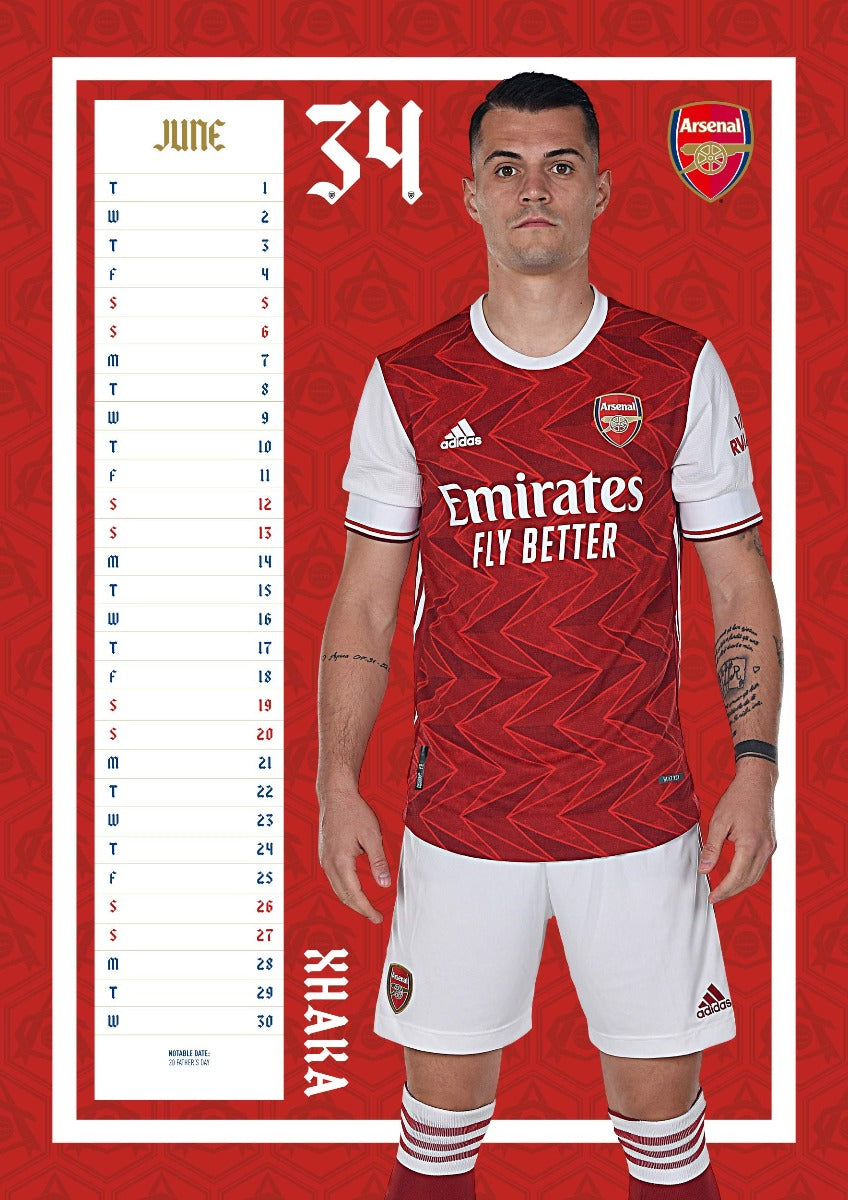 MIMI IMPORTS, Arsenal 2021 Official Calendar