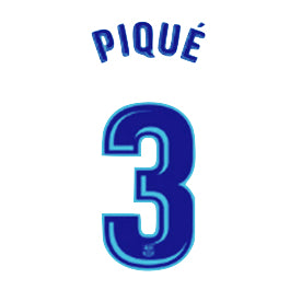 Sporting ID, Barcelona 2017/18 Away Pique #3 Jersey Name Set