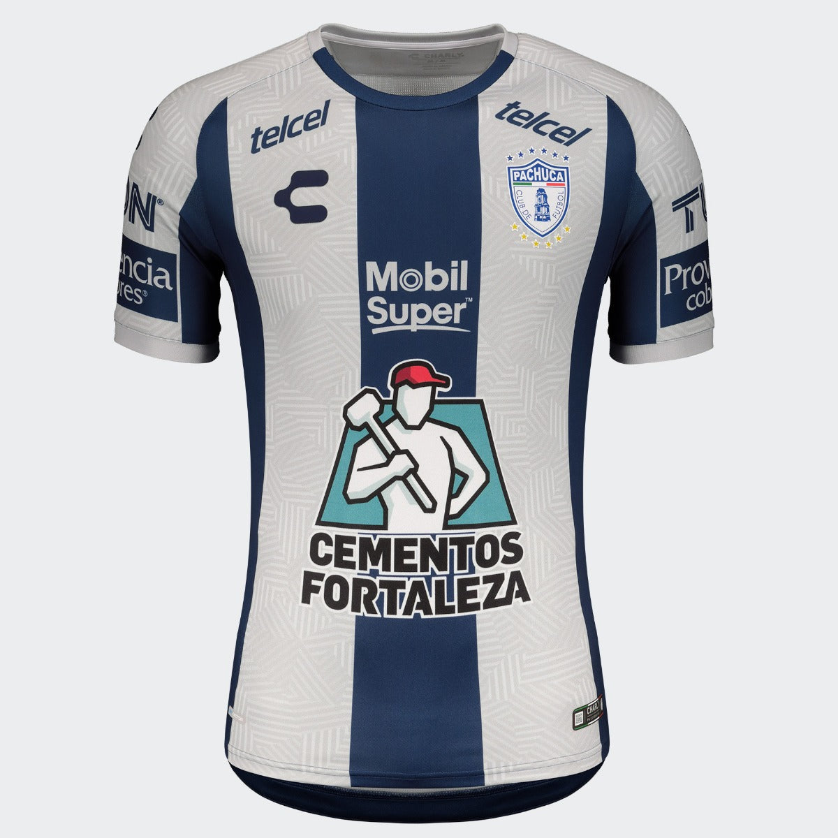 Charly, Charly 2020-21 Pachuca Home Jersey - Grey-Navy