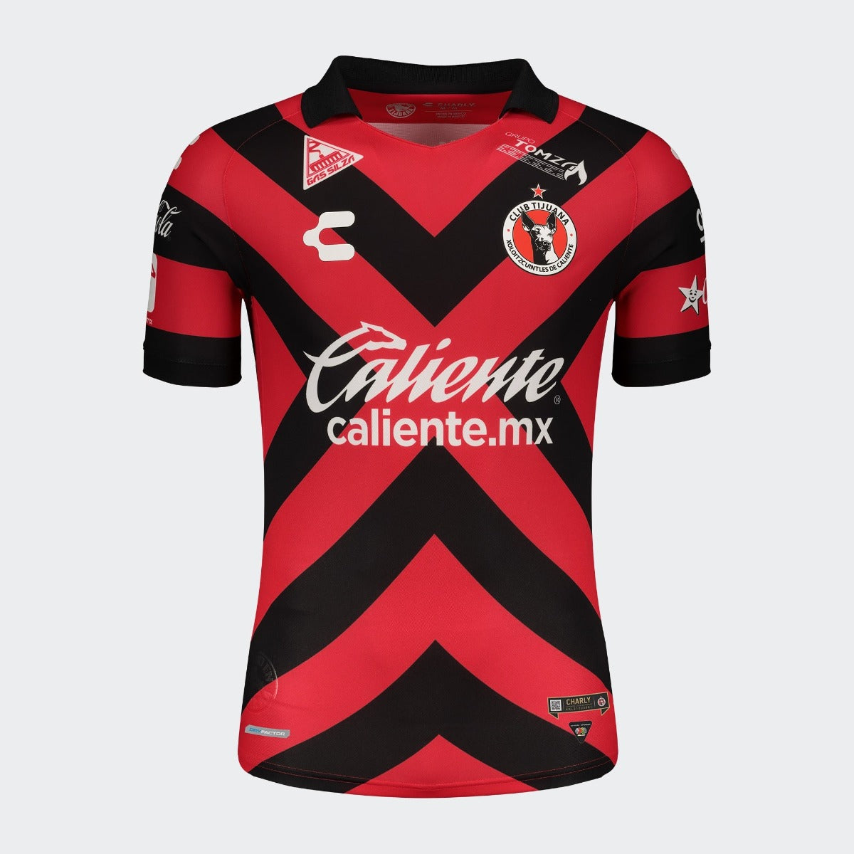 Charly, Charly 2021-22 Club Tijuana Home Jersey - Red-Black