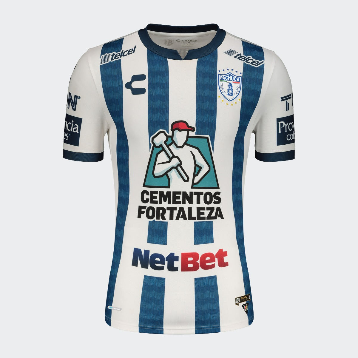 Charly, Charly 2021-22 Pachuca Home Jersey - White-Blue