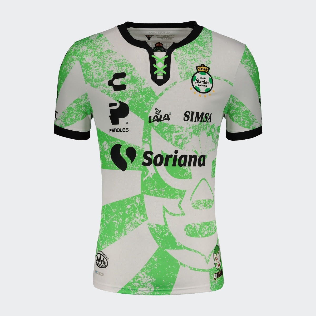 Charly, Charly 2021-22 Santos Laguna Third Jersey - White-Green