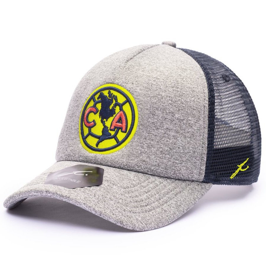 Fi Collection, Club America Fi Collection Grayline Trucker Hat (Grey - Navy)