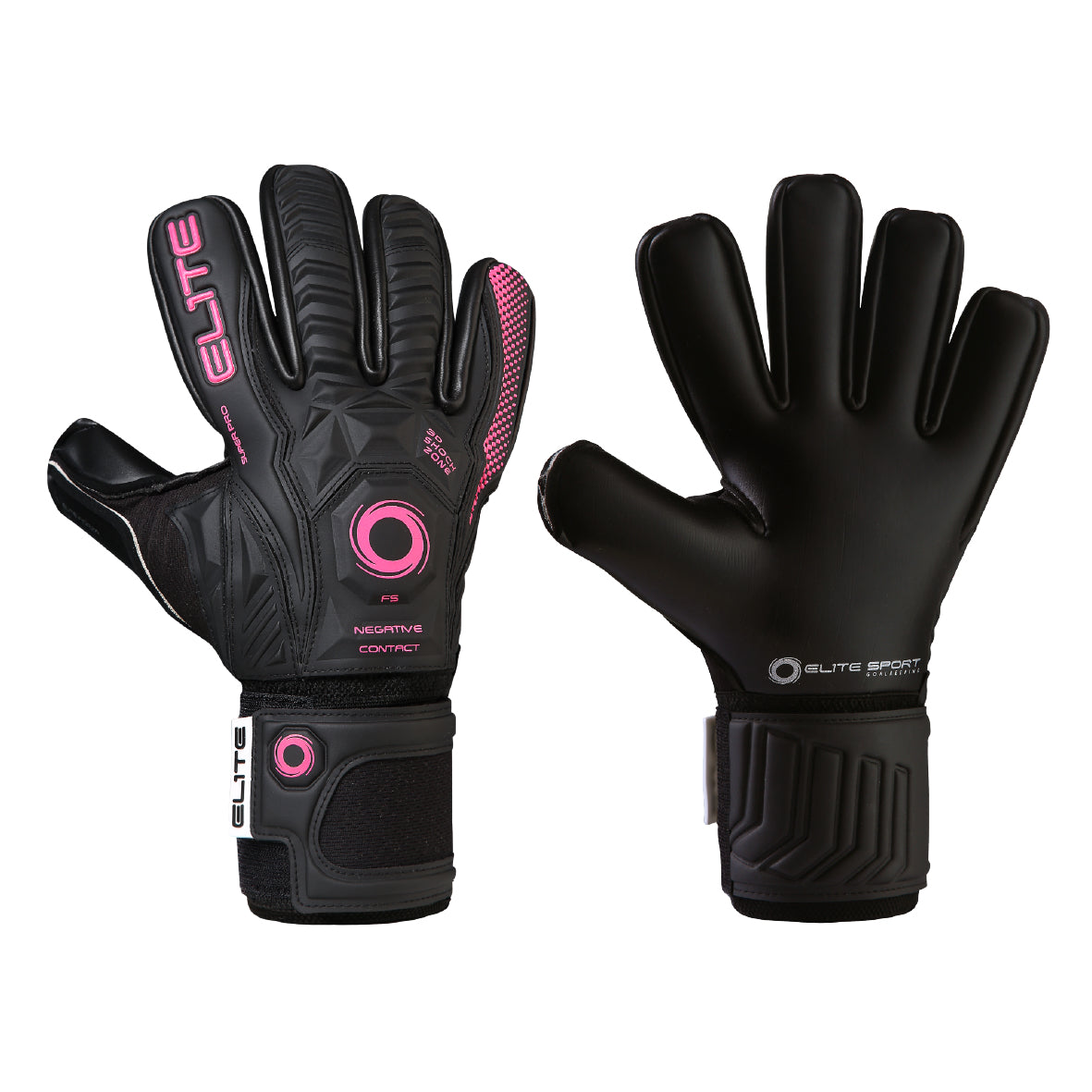 Elite Sport, Elite Sport 2020 Forza Goalkeeper Gloves - Black-Pink