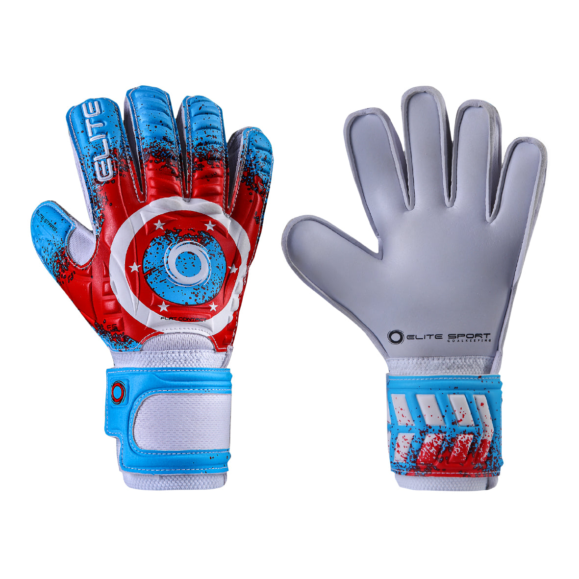 Elite Sport, Elite Sport 2020 Stars Youth Goalkeeper Gloves - Red-White-Blue