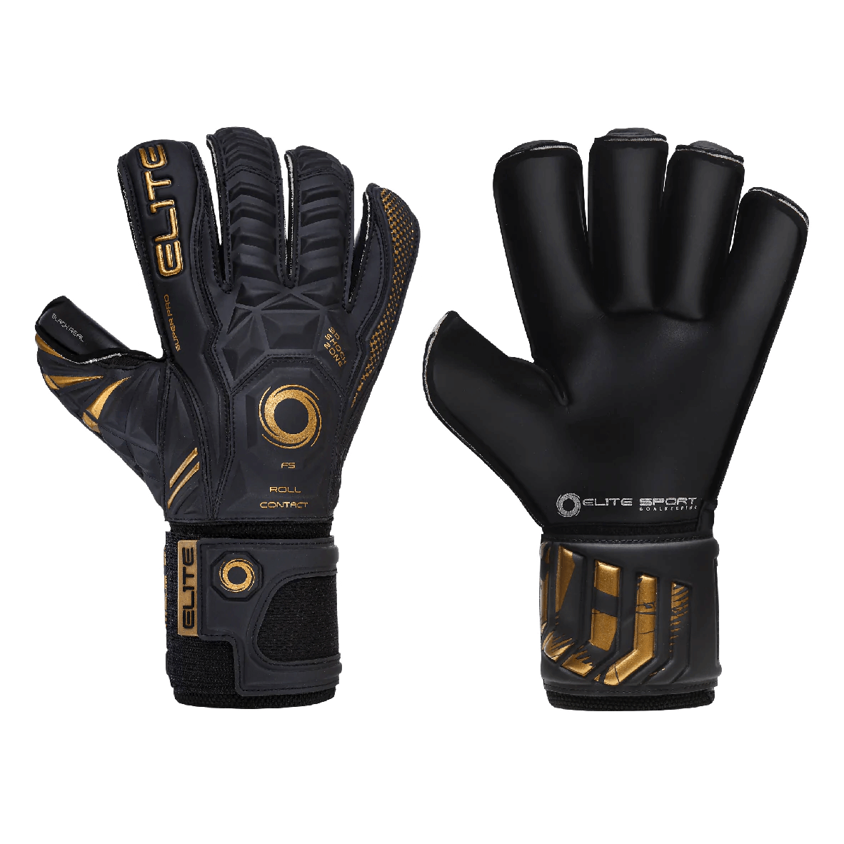 Elite Sport, Elite Sport 2023 Black Real Goalkeeper Gloves