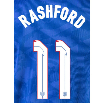 Silver Crystal Sports, England 2020/22 Away Rashford #11 Jersey Name Set