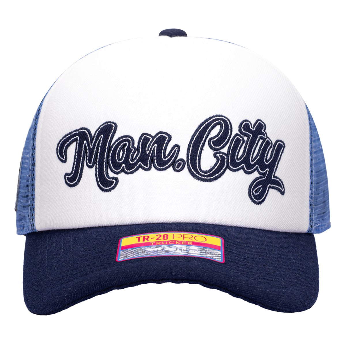 Fi Collection, F.I Collection Manchester City Script Stop Trucker Hat - Calming Blue