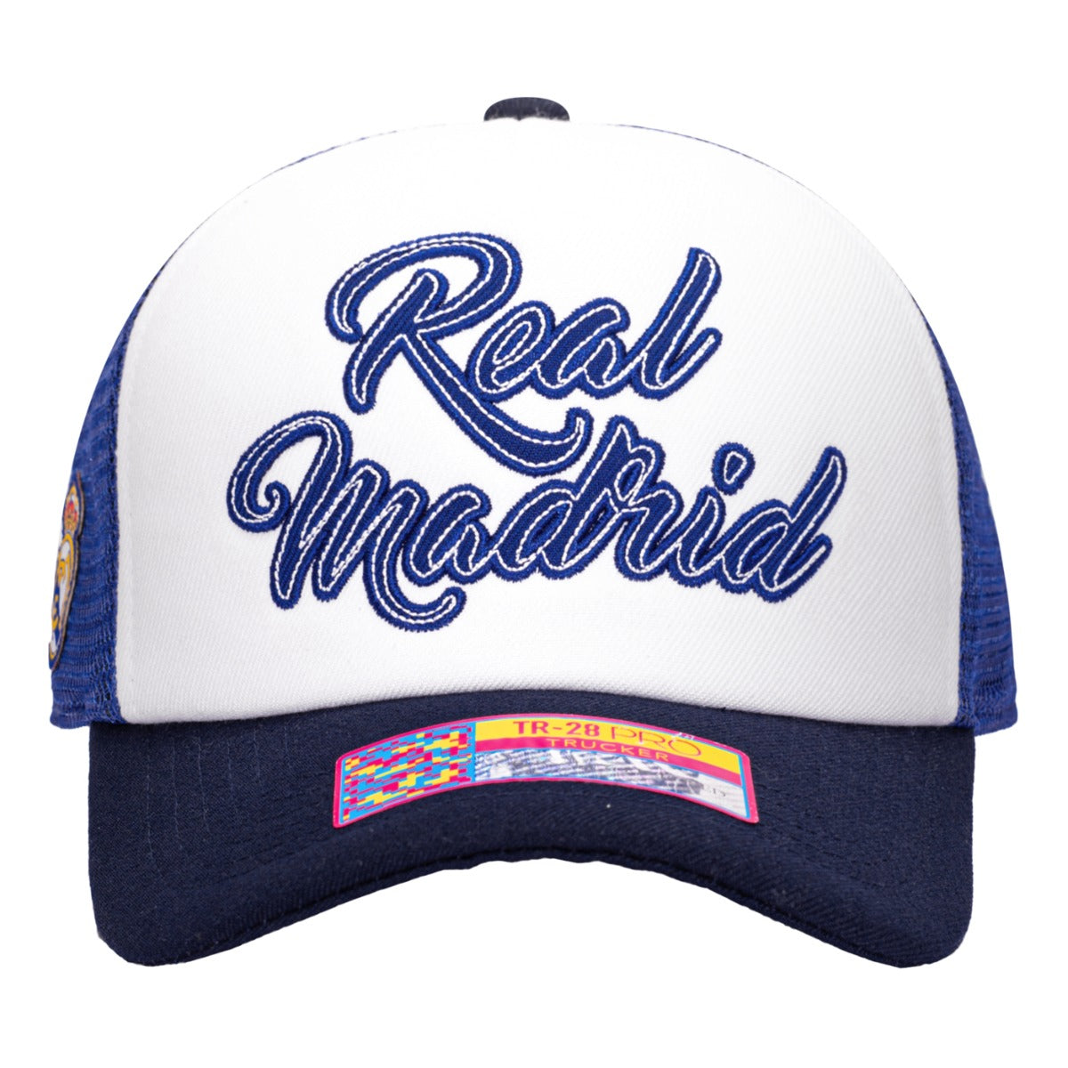 Fi Collection, F.I Collection Real Madrid Script Stop Trucker - Royal