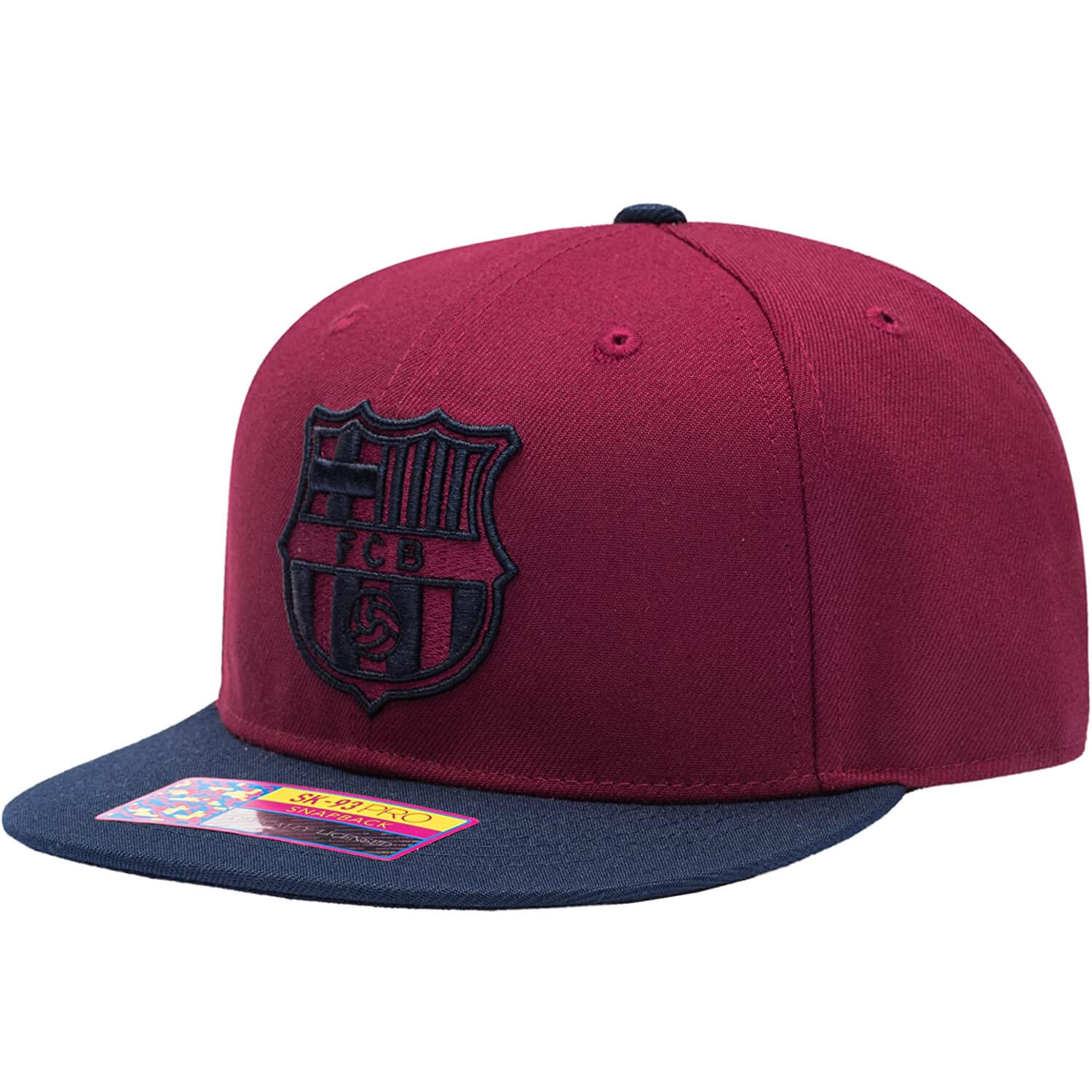 Fi Collection, FI Collection Barcelona Team Snapback Hat - Burgundy