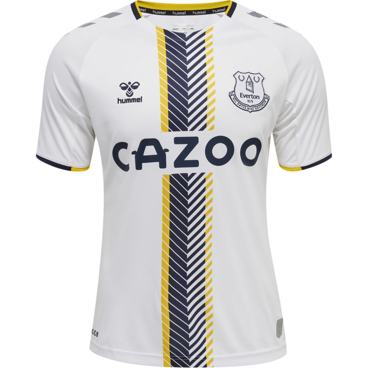 Hummel, Hummel 2021-22 Everton Third Jersey - White-Black-Yellow