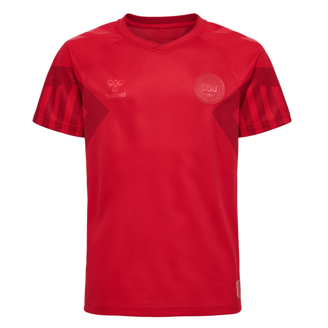 Hummel, Hummel 2022-23 Denmark Youth Home Jersey - Tango Red