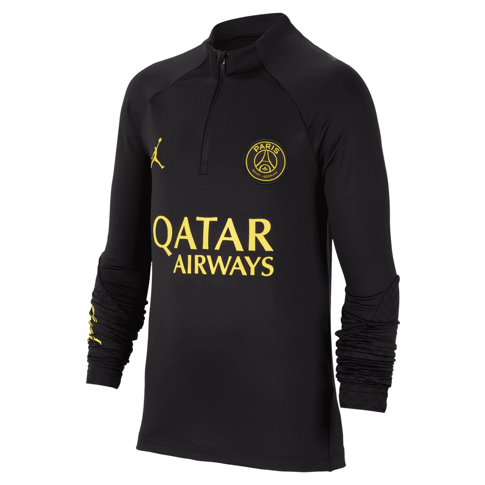 Nike, Jordan 2023 Youth PSG Strike Drill Top - Black - Yellow