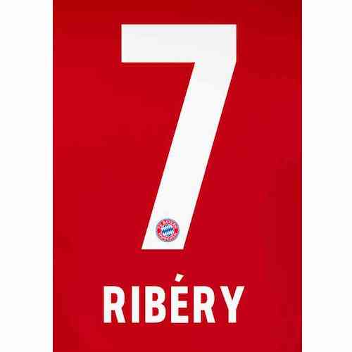 Uni Sport, adias Bayern Munich 2019/20 Home Ribery #7 Jersey Name Set